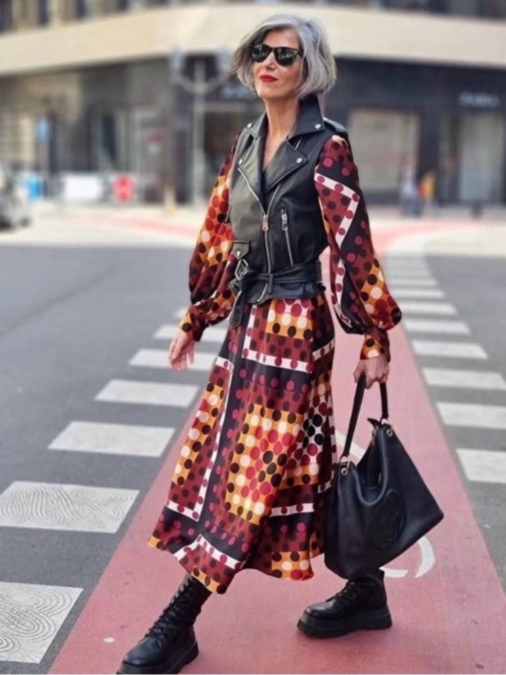 ZARA Geometric Midi Dress